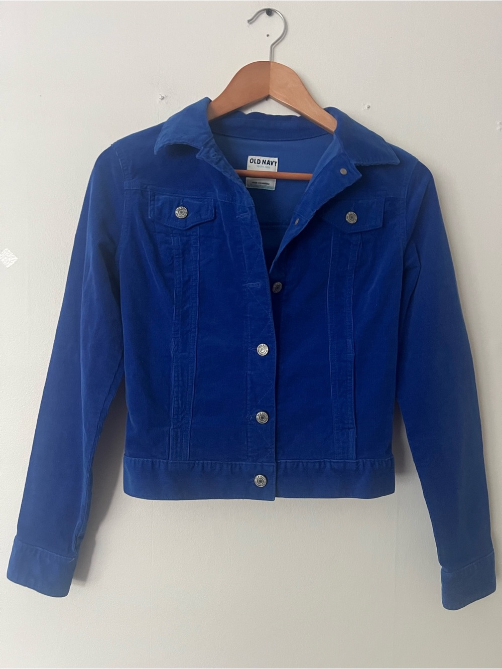 Old Navy Royal Blue Corduroy Jacket, Womens XS, autumn wear Y2K casual chic